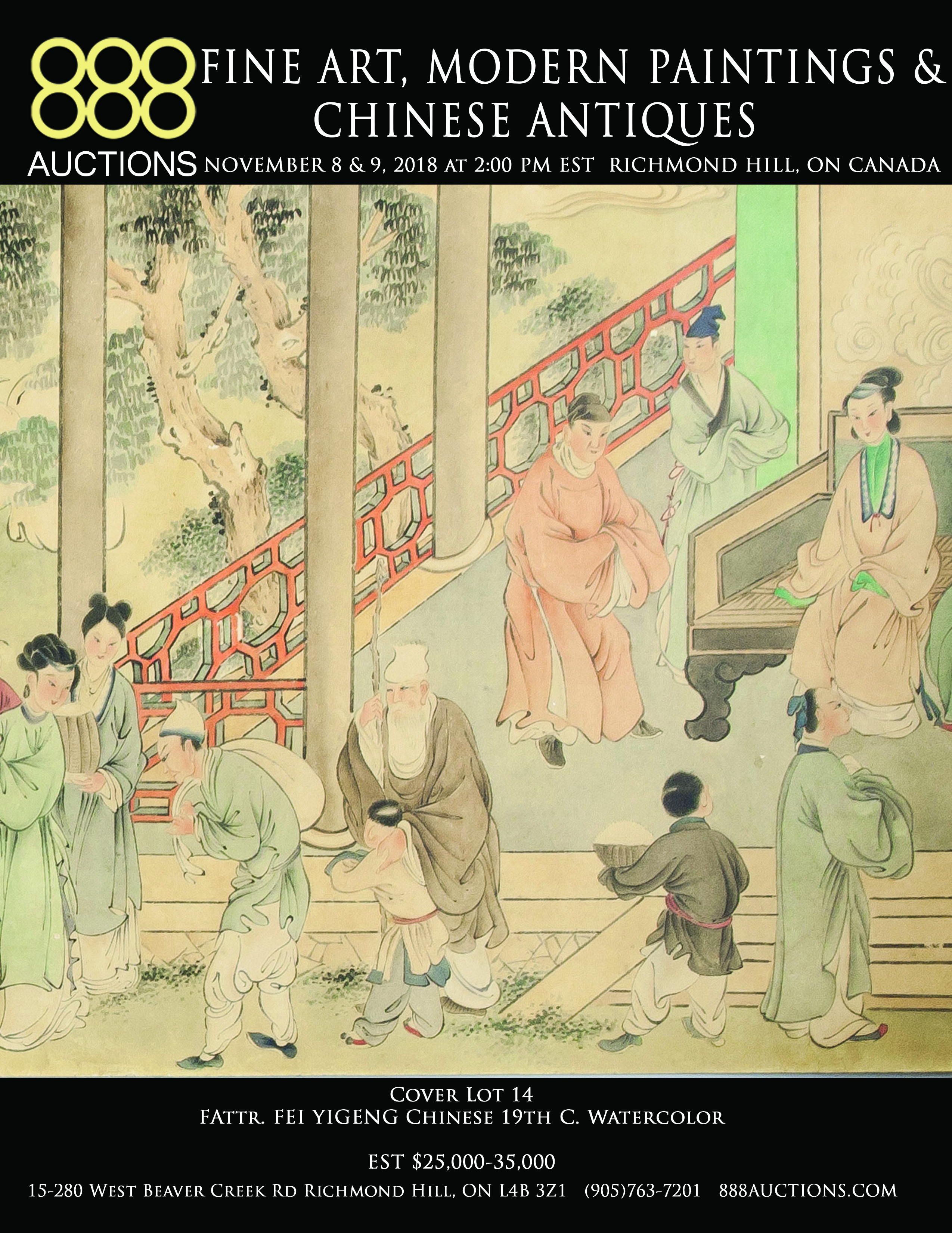 Auctions, Fine Art, Modern Paintings & Chinese Antiques Catalog Cover