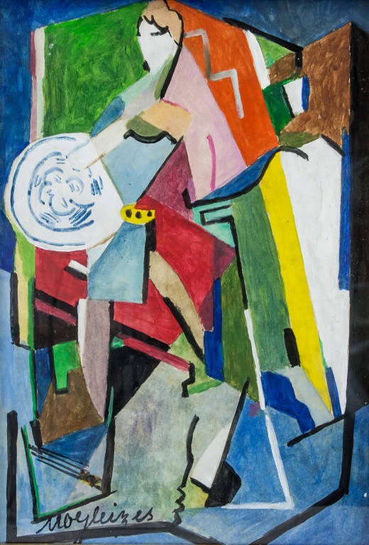 French Cubist Gouache Signed Albert Gleizes