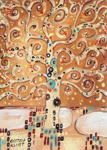 Austrian Tempera & Oil Signed Gustav Klimt