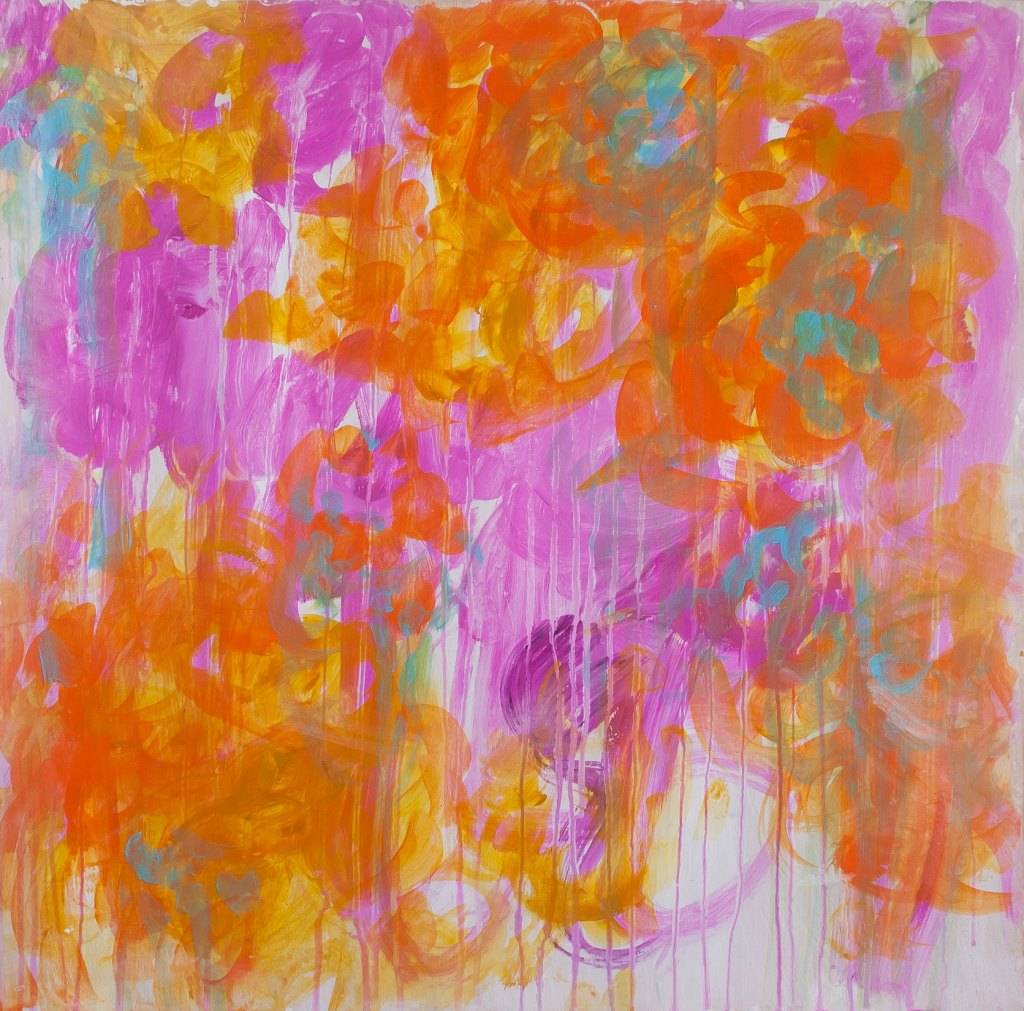 American Abstract Acrylic Board Signed Cy Twombly