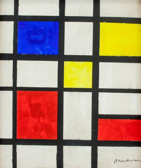 Piet Mondrian Signed French De Stijl Oil on Canvas for Auction at on ...