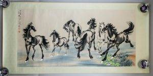Xu Beihong 1895-1953 Chinese Watercolor Horse Roll_full