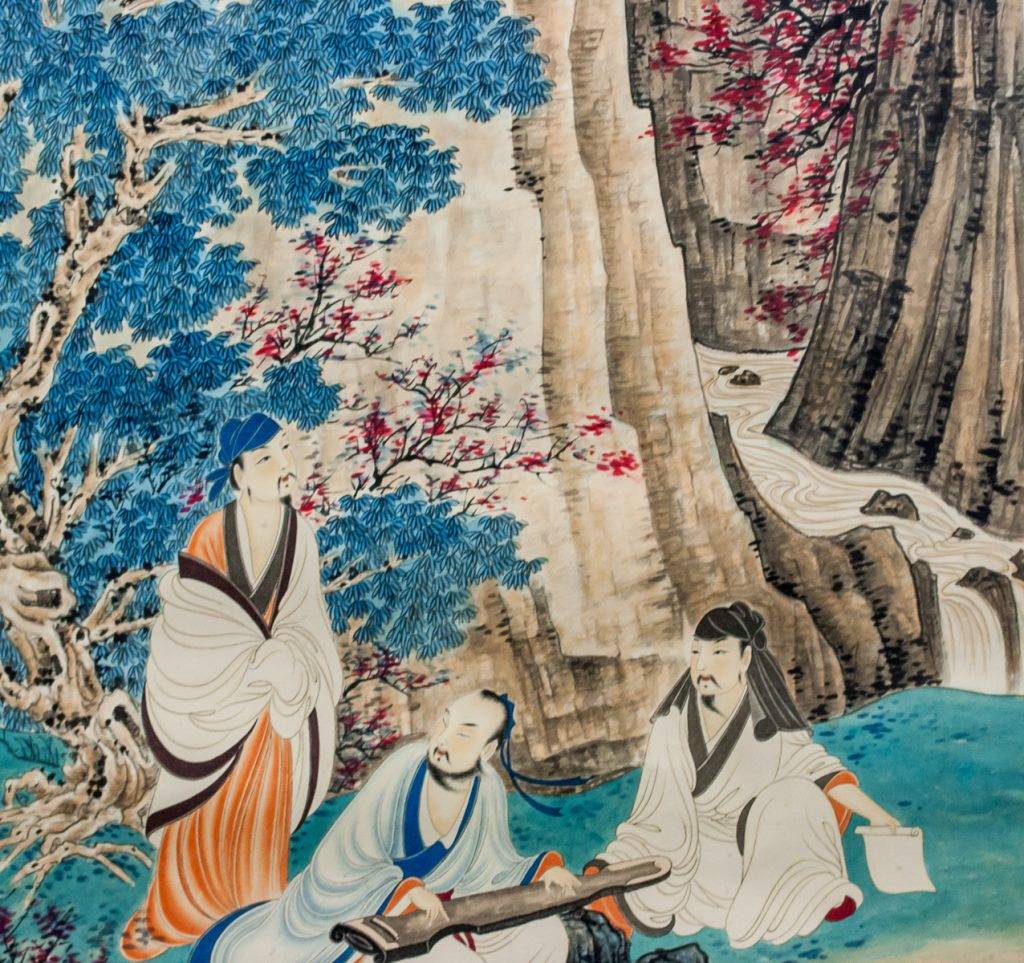 Zhang Daqian 1899-1983 Chinese Watercolor Hermits