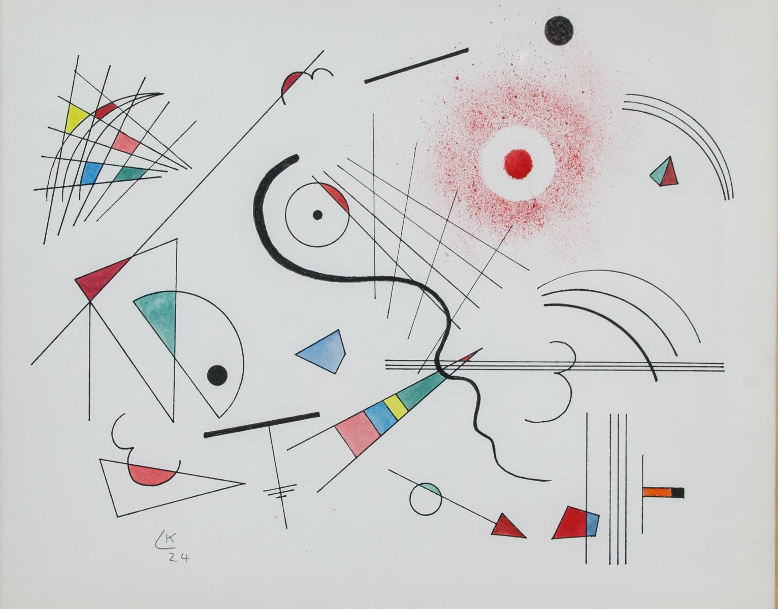 Wassily Kandinsky Signed Russian Suprematist Mixed