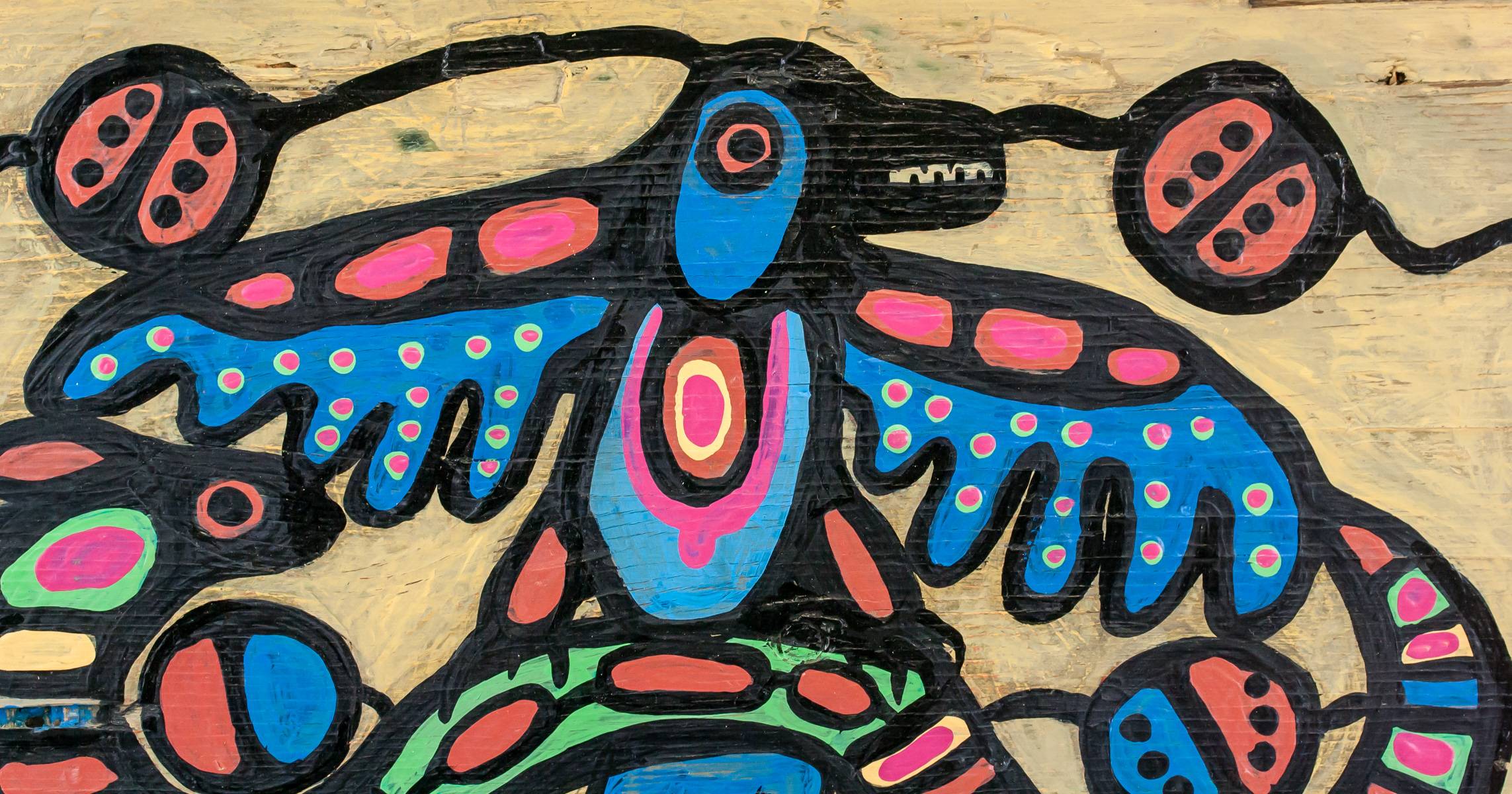 Norval Morrisseau Canadian Acrylic on Wood Panel