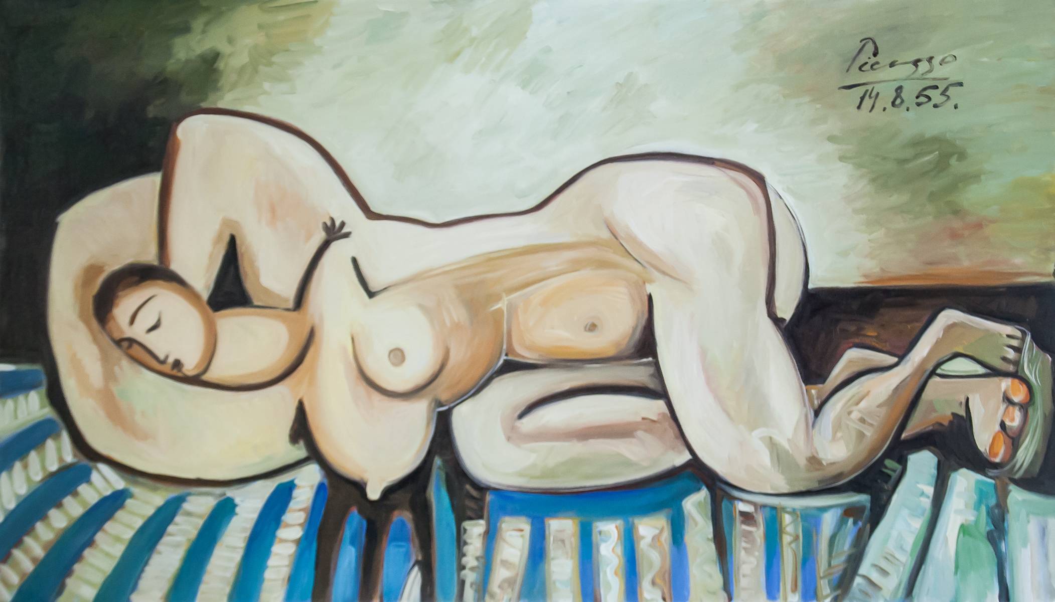 Pablo Picasso Spanish Cubist Oil on Canvas