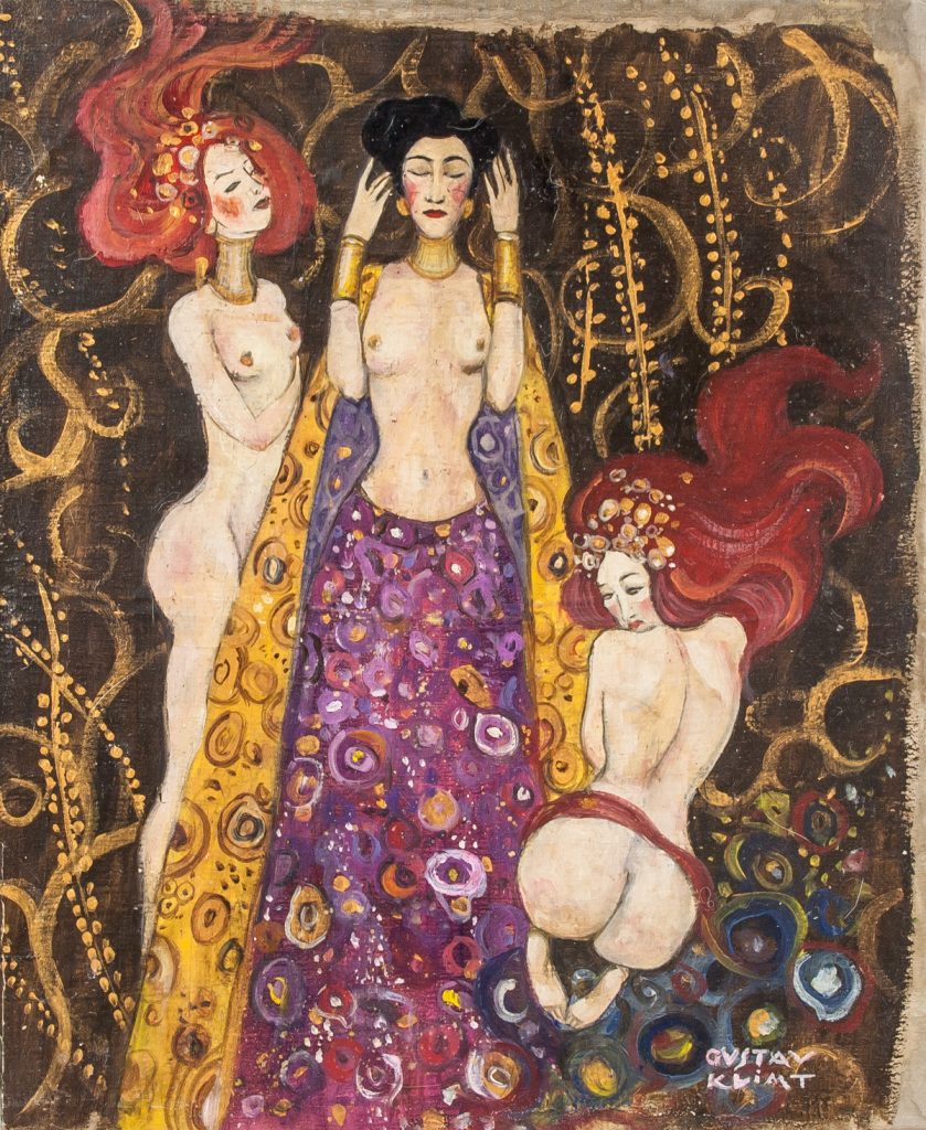 Gustav Klimt Austrian Art Nouveau Oil on Canvas