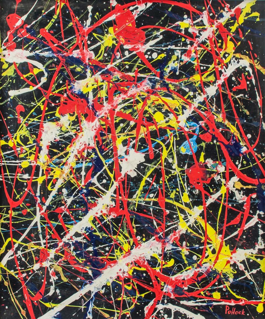 Jackson Pollock American Abstract Oil on Canvas