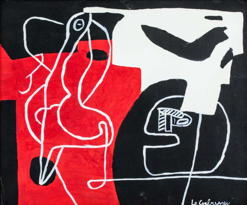 Le Corbusier Swiss-French Modernist Oil on Canvas