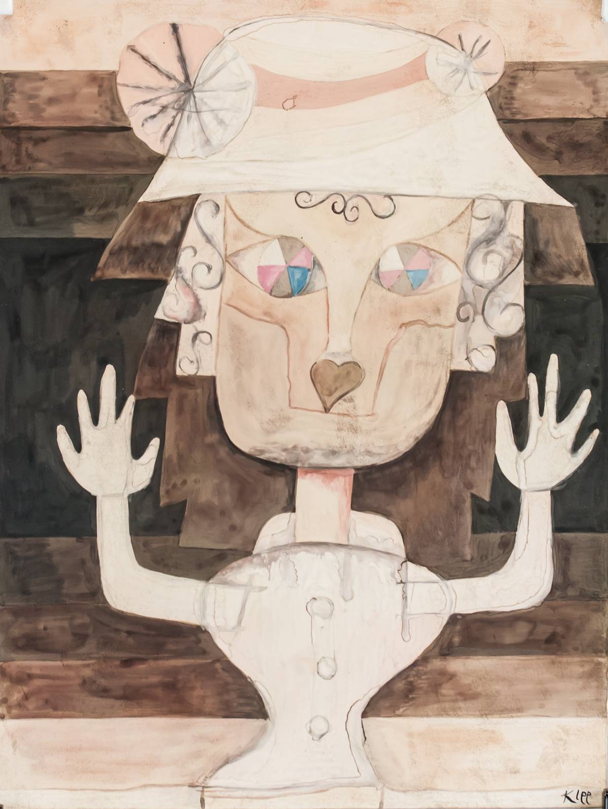 Paul Klee Swiss Modernist Tempera on Paper