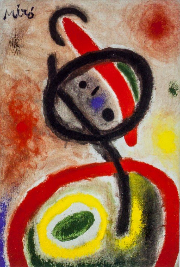 Joan Miro Spanish Surrealist Print on Paper