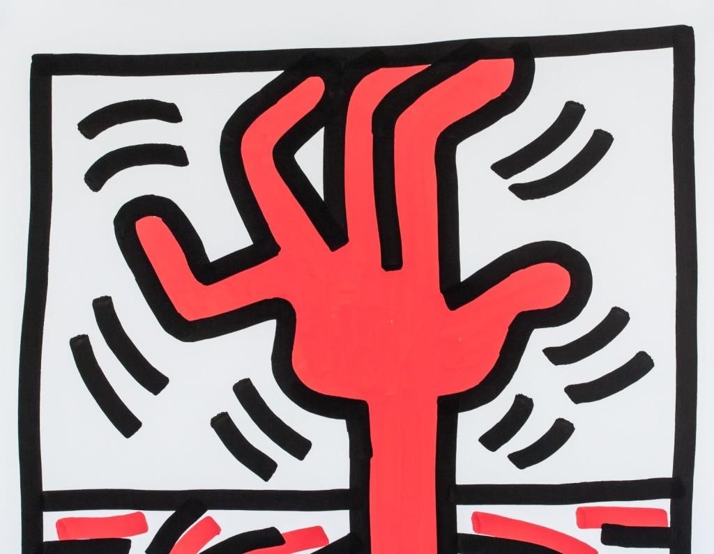 Keith Haring American Pop Mixed Media with COA