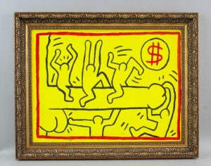 Keith Haring American Pop Art Oil on Canvas
