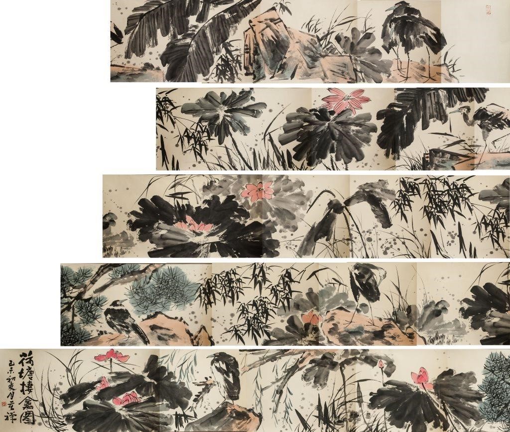 Li Kuchan 1898-1983 Chinese Watercolor Hand Scroll