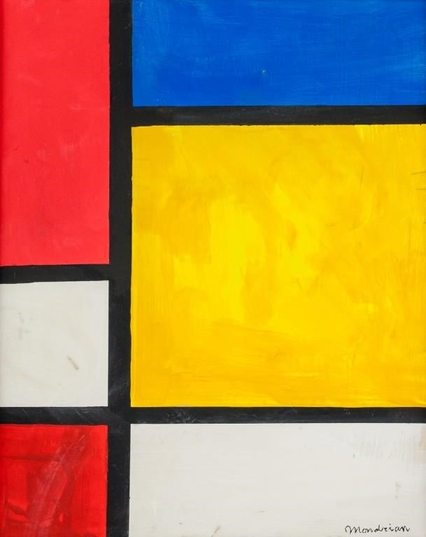 Piet Mondrian Dutch De Stijl Oil on Canvas