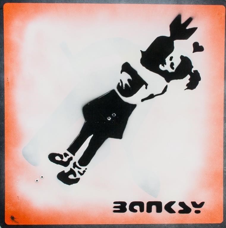 Banksy British Pop Signed Reflective Square