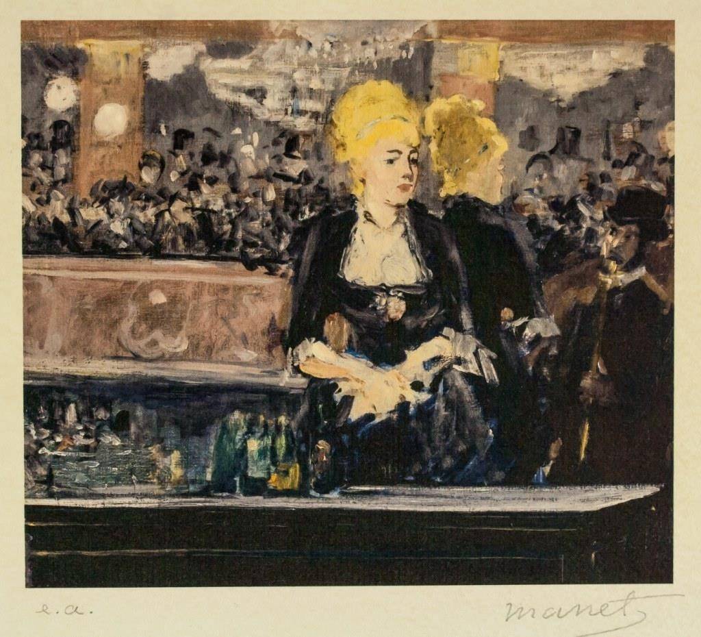 Edouard Manet French Impressionist Signed Litho EA