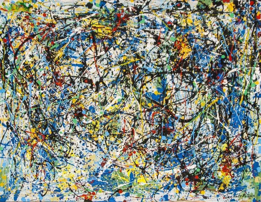 Jackson Pollock American Abstract Oil on Canvas