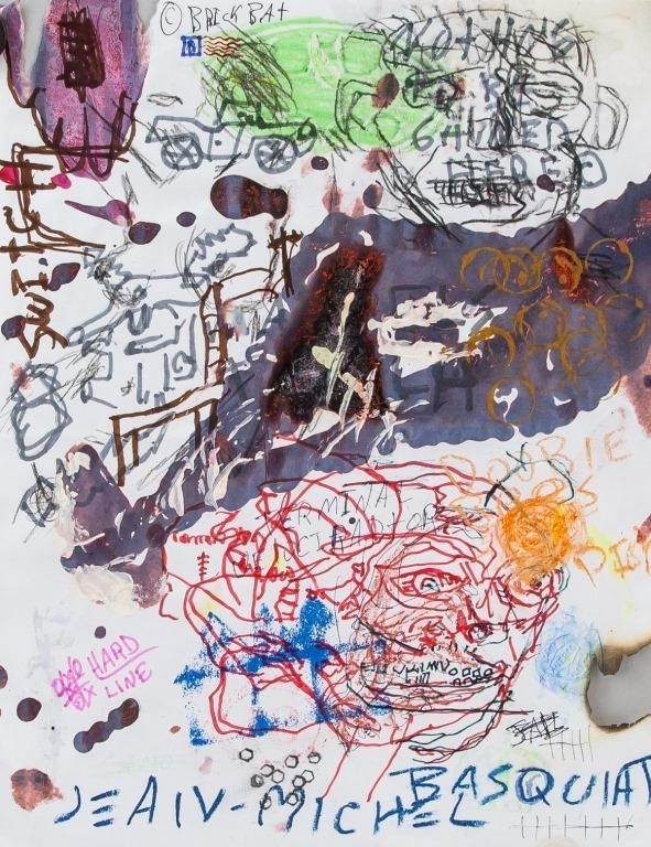 Jean-Michel Basquiat US Neo-Expressionist Mixed Media