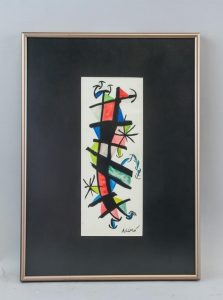 Joan Miro Spanish Surrealist Acrylic on Paper