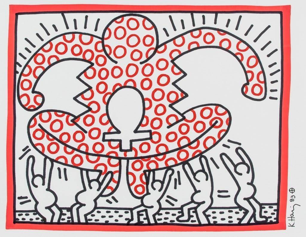 Keith Haring US Pop Art Maker on Paper Figures