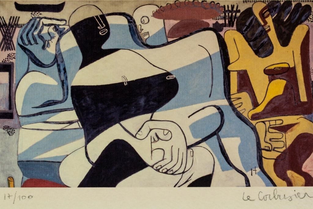 Le Corbusier French-Swiss Signed Litho - 17/100