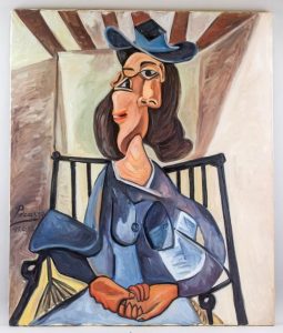 Pablo Picasso Spanish Oil Woman Dated 1941