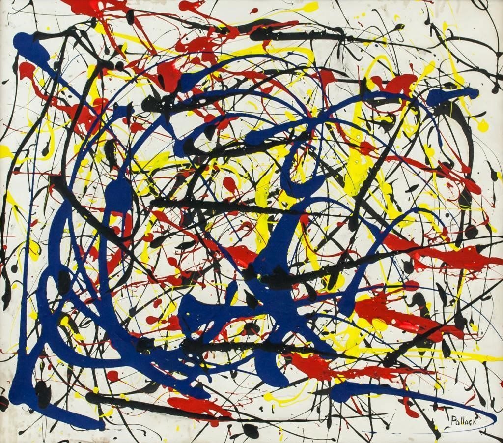 Jackson Pollock American Abstract Oil on Canvas