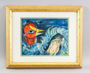 Marc Chagall Russian French Surrealist Gouache