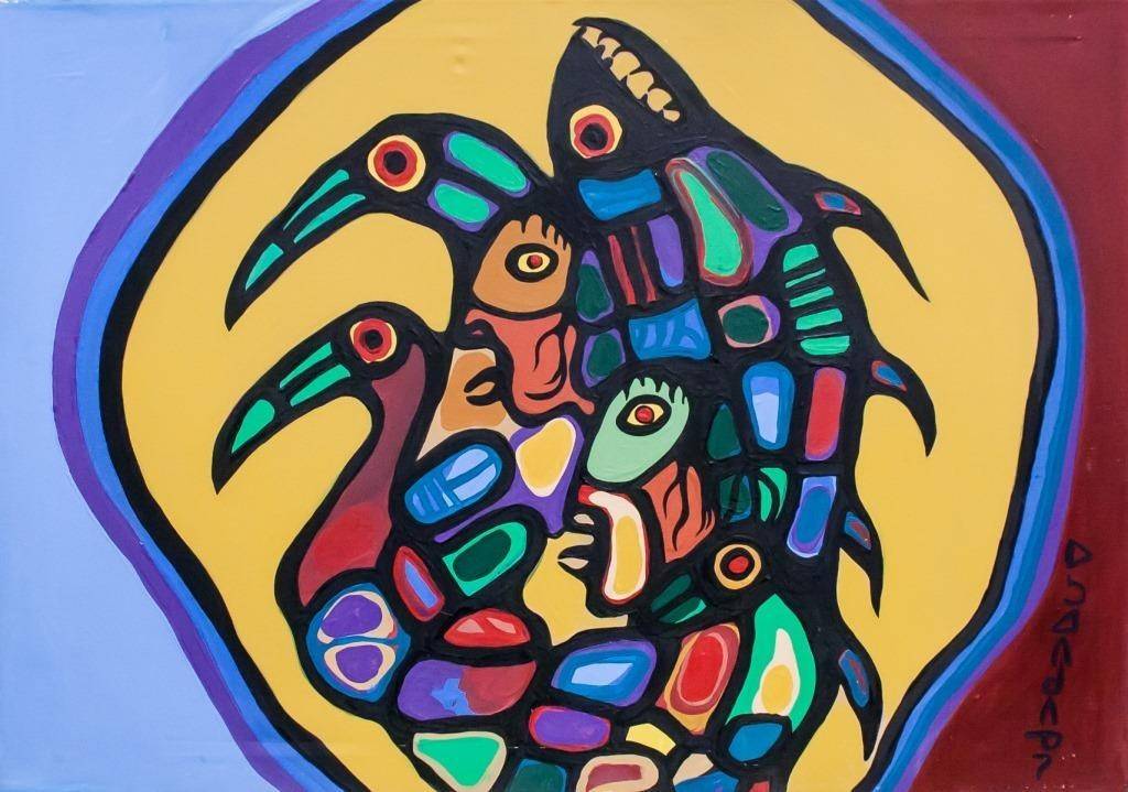 Norval Morrisseau 1932-2007 Canadian Acrylic 1981