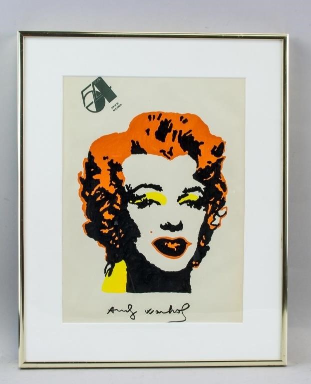 Andy Warhol Gouache For Auction at on Oct 10, 2019 | 888 Auctions
