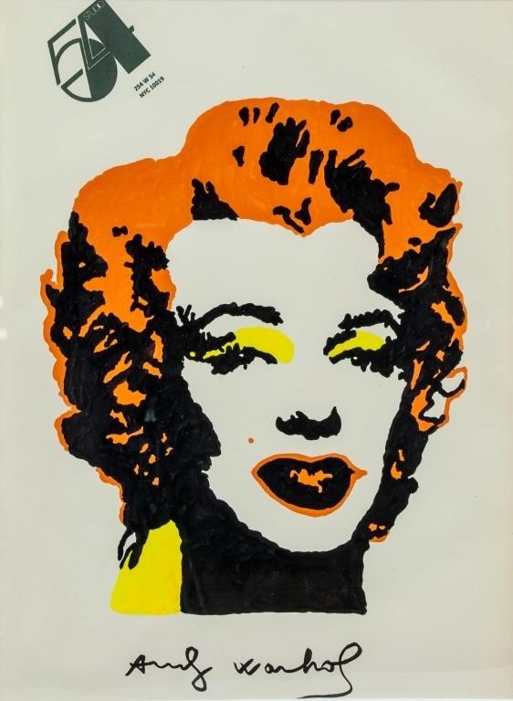 Andy Warhol American Pop Art Gouache Monroe