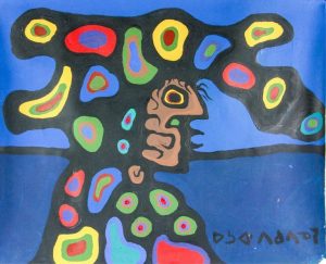 Norval Morriseau 1932-2007 Canadian Acrylic c 1975