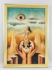 Salvador Dali Spanish Surrealist Oil on Canvas