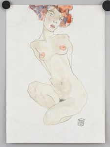 Egon Schiele Austrian Mixed Media on Paper