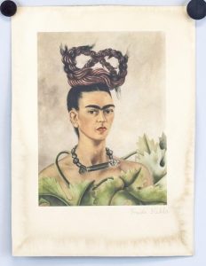 Frida Kahlo Mexican Modernist Signed Litho