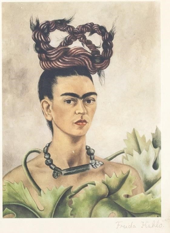 Frida Kahlo Mexican Modernist Signed Litho