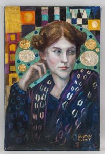 Gustav Klimt Austrian Modernist O/C Lefevre Label