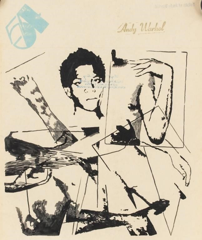 Andy Warhol American Pop Ink on Paper Basquiat COA