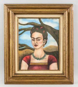 Frida Kahlo '40 Mexican Pastel on Paper