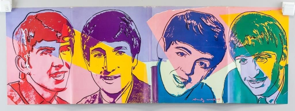 Andy Warhol Beatles Poster For Auction at on Feb 27th, 2020 | 888 Auctions